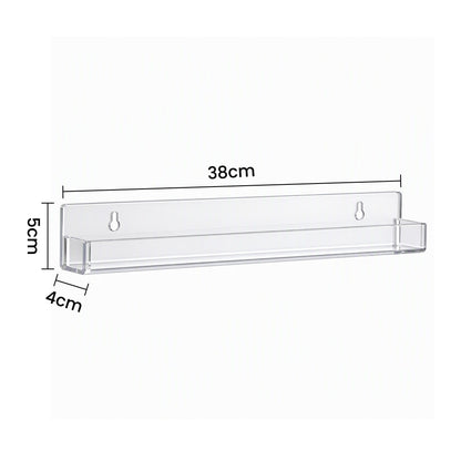 Artiss 6-Pack Acrylic Wall Shelves, Clear Floating Display Shelf with Detachable Panels & Front Lip