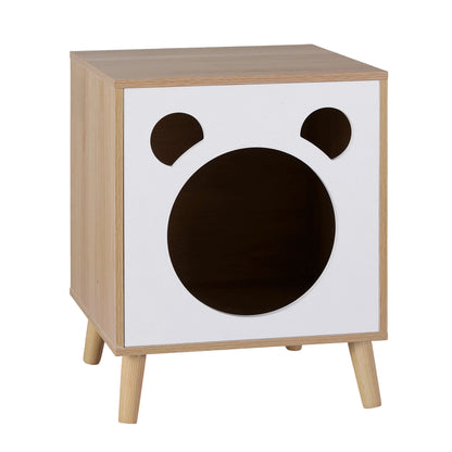 Artiss Cat Nest Bedside Table Solid Wood