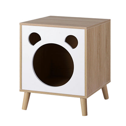 Artiss Cat Nest Bedside Table Solid Wood