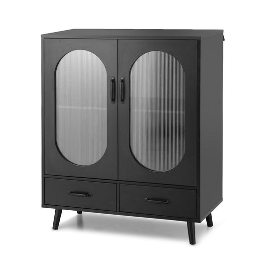 Artiss Buffet Sideboard Double Doors - Black