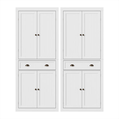 Artiss 2x Buffet Sideboard Cabinet 6-Tier Storage Pantry Cupboard Drawer White