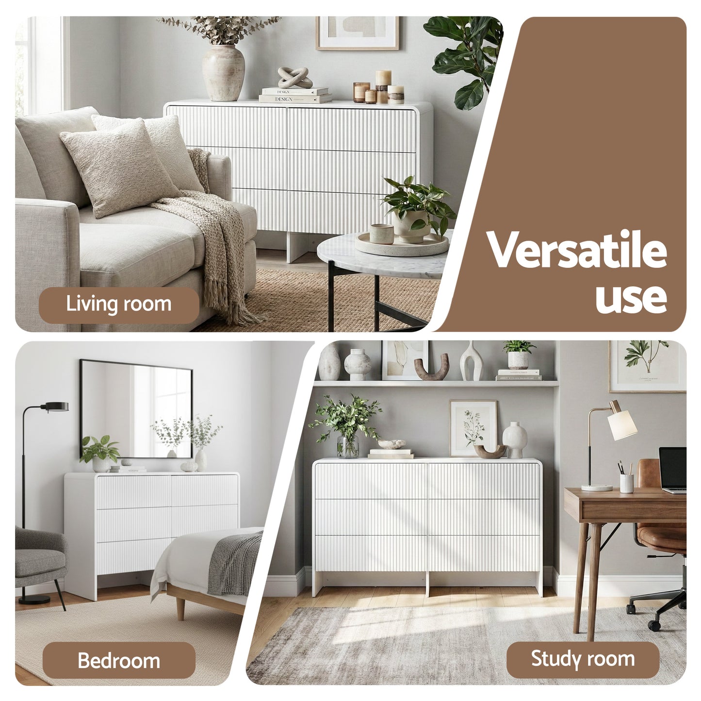 Artiss 6 Chest of Drawers Dresser Cabinet Beige