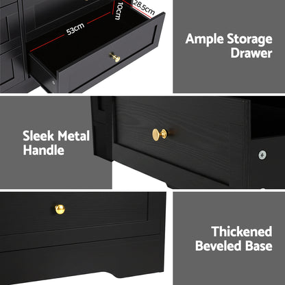 Artiss 6 Chest of Drawers Tallboy Cabinet - LEIF Black