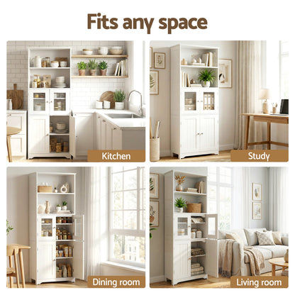 Artiss Buffet Sideboard Cabinet Pantry Kitchen Bathroom Storage Cupboard 160cm