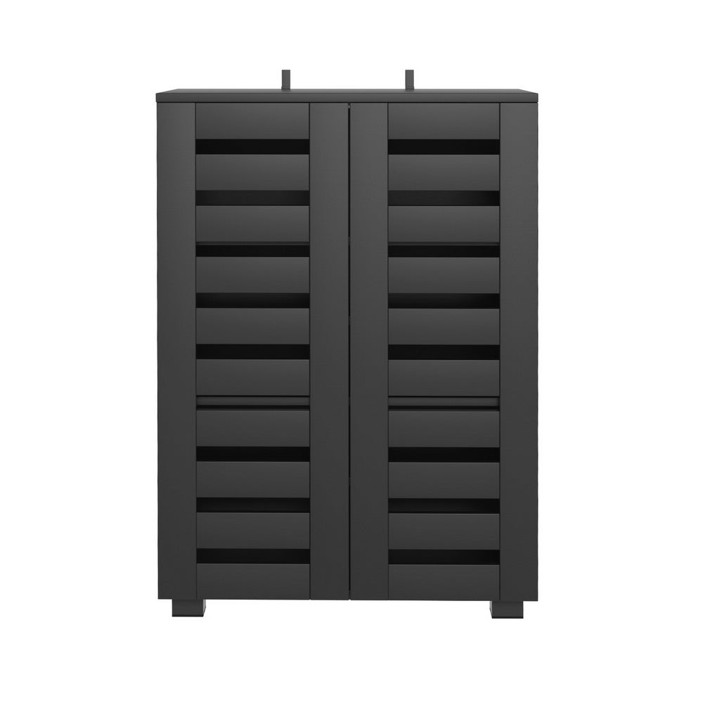 Artiss Shoe Rack Storage Cabinet 20 Pairs 5-tier Black Alster