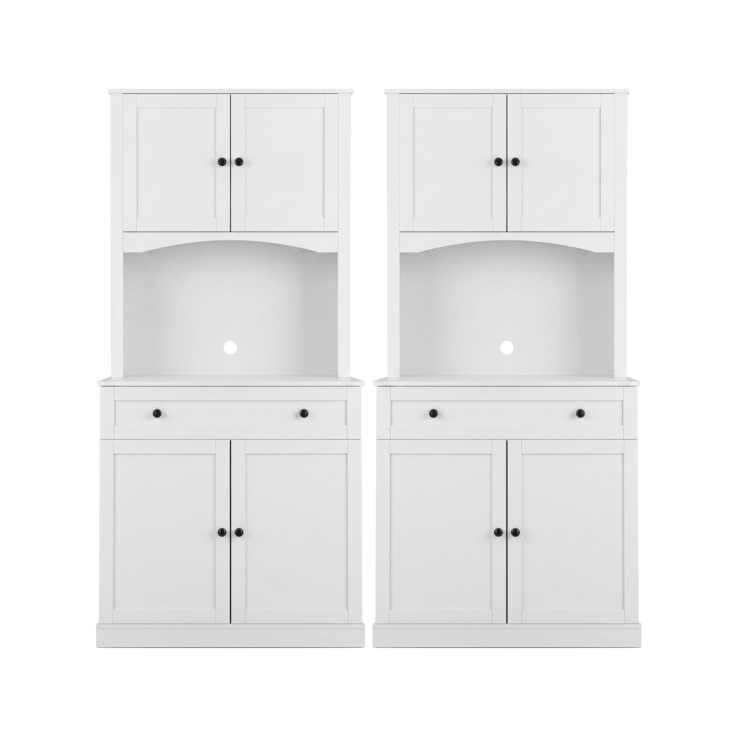 Artiss 2x Buffet Sideboard Hutch Pantry Cabinet Kitchen Storage BEINI White