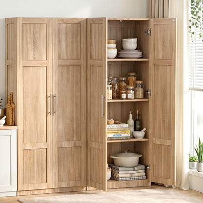 Artiss 2x Buffet Sideboard Cabinet Pantry Hutch Kitchen Storage Organiser Pine