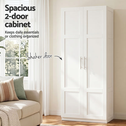 Artiss 2x Buffet Sideboard Cabinet Pantry Hutch Kitchen Storage Organiser White