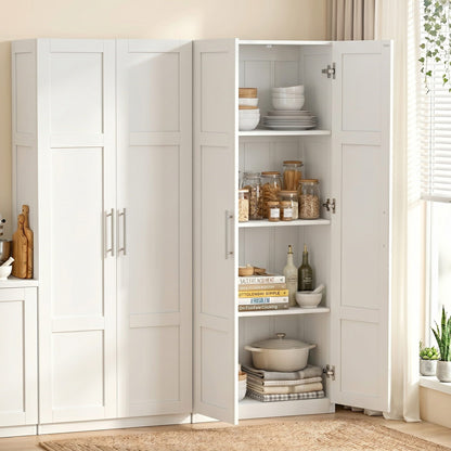 Artiss 2x Buffet Sideboard Cabinet Pantry Hutch Kitchen Storage Organiser White
