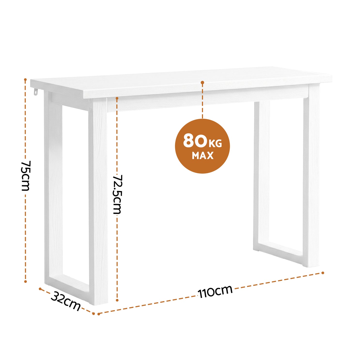 Artiss Console Table 110CM White