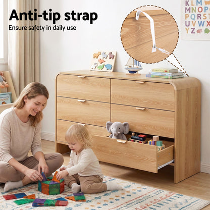 Artiss 6 Chest of Drawers Dresser Cabinet Pine