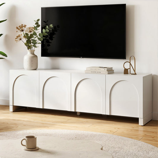 Artiss TV Unit Entertainment Unit Storage Cabinet Adjustable Shelf 180cm White