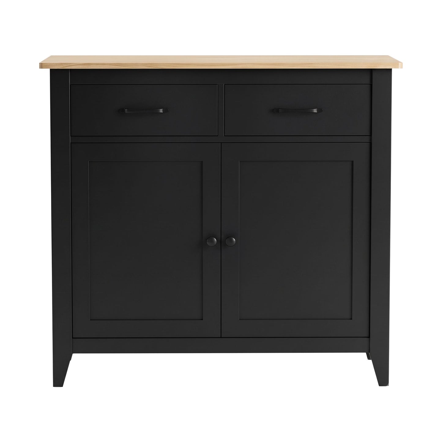 Artiss Buffet Sideboard Cabinet Kitchen Storage Cupboard Pantry 2 Drawers Black