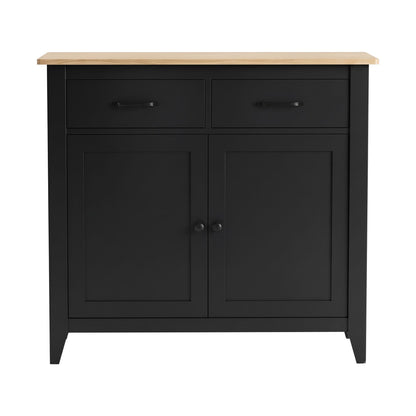 Artiss Buffet Sideboard Cabinet Kitchen Storage Cupboard Pantry 2 Drawers Black