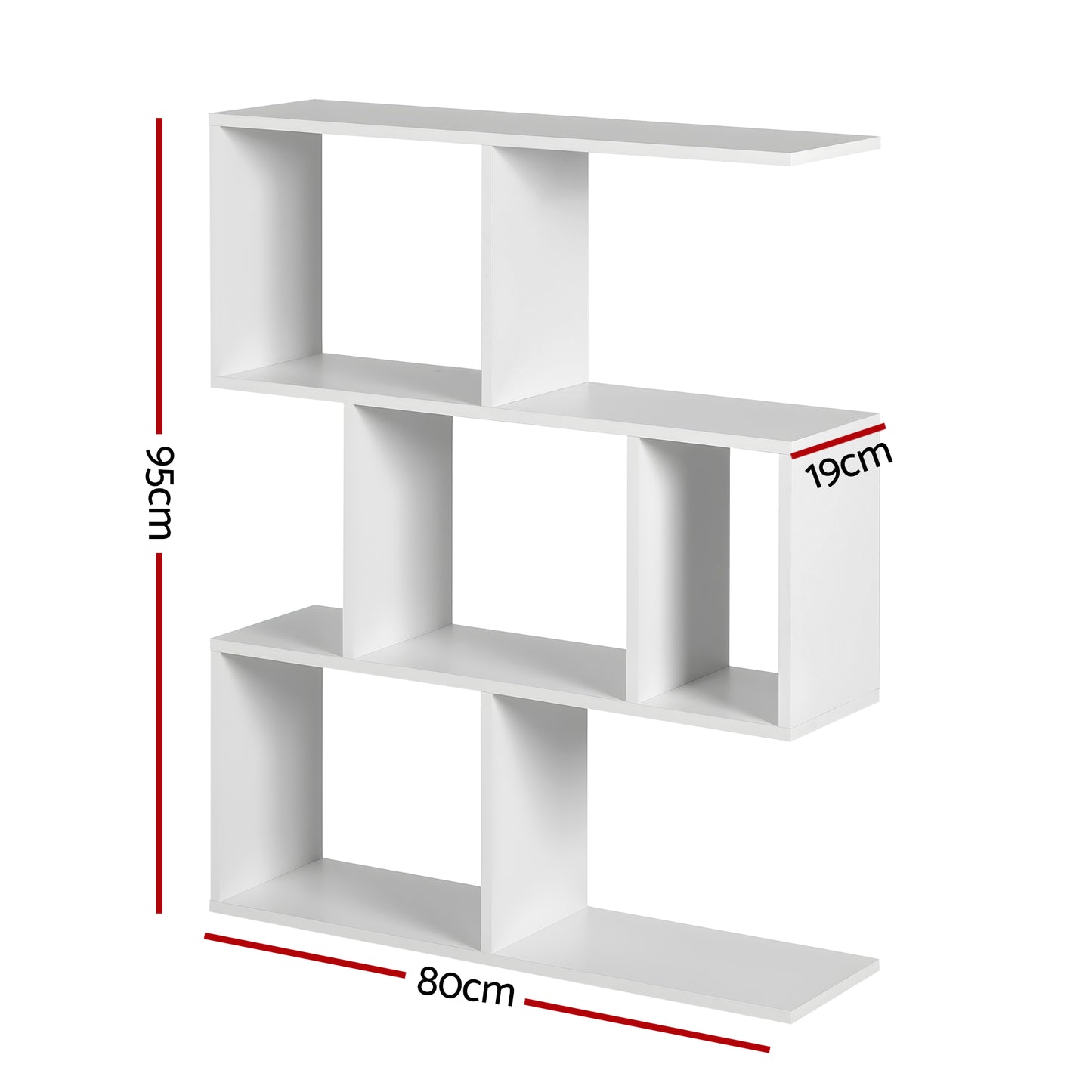 Artiss Floating Wall Shelf Bookshelf 3-Tier Display Storage Organiser White
