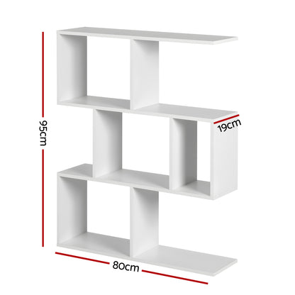 Artiss Floating Wall Shelf Bookshelf 3-Tier Display Storage Organiser White