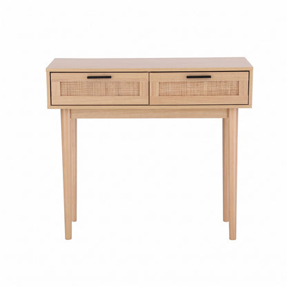 Artiss Console Table 2 Rattan Drawers