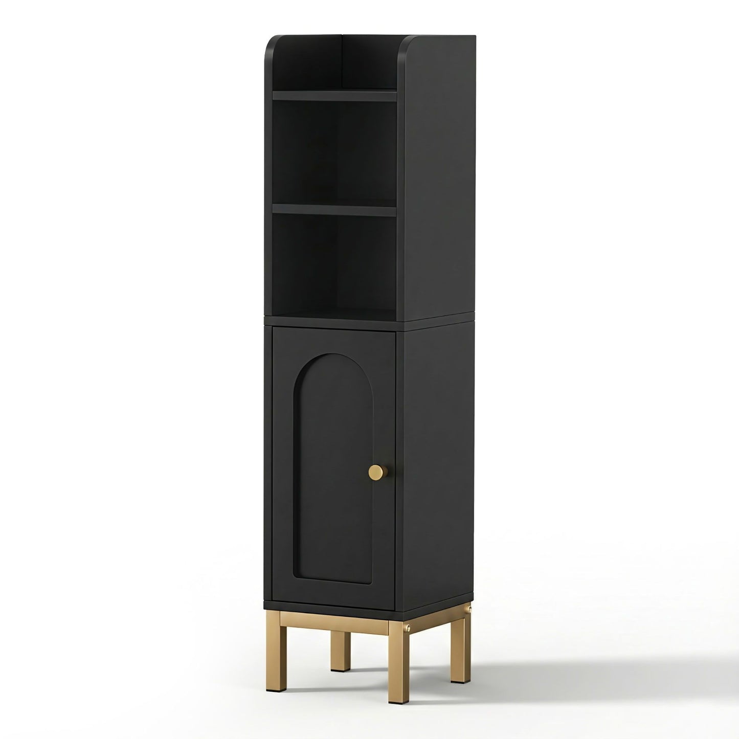 Artiss 2X Bathroom Storage Cabinet Floor Organizer Toilet Corner Adjustable Black
