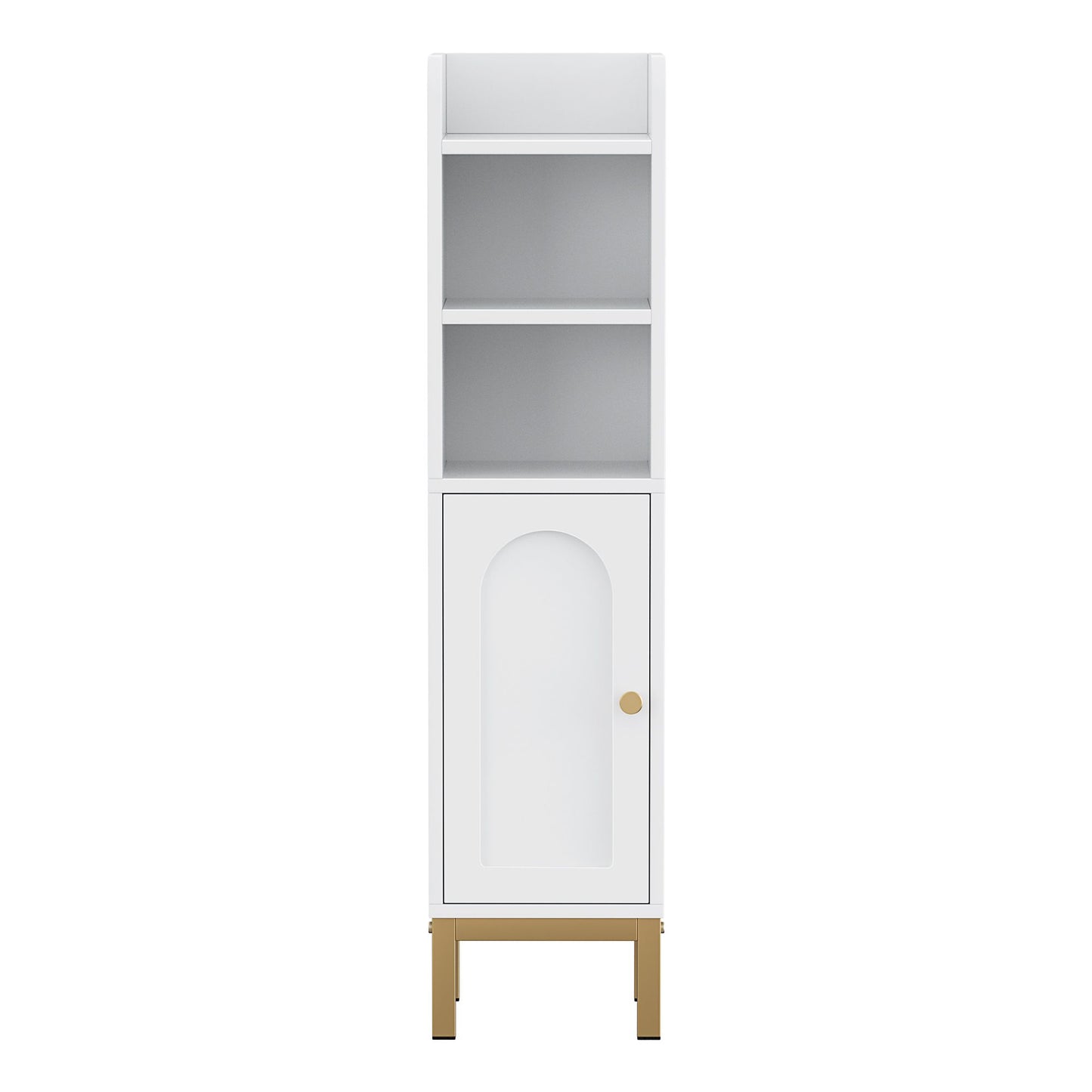 Artiss 2X Bathroom Storage Cabinet Floor Organizer Toilet Corner Adjustable Shelf with Door White