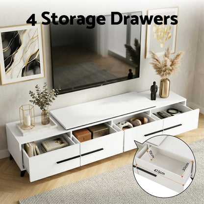 Artiss Extendable TV Cabinet Entertainment Unit Stand White