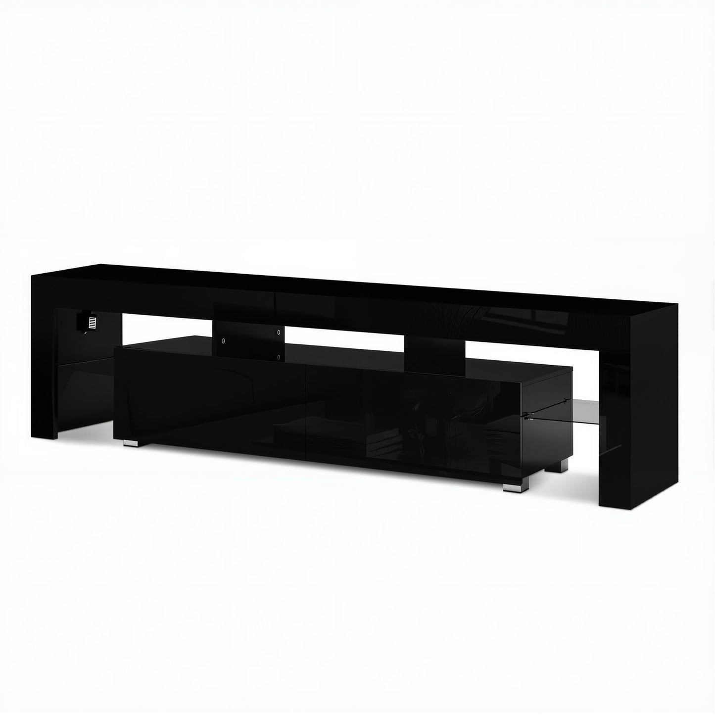 Artiss Entertainment Unit TV Cabinet LED 189cm Black Elo