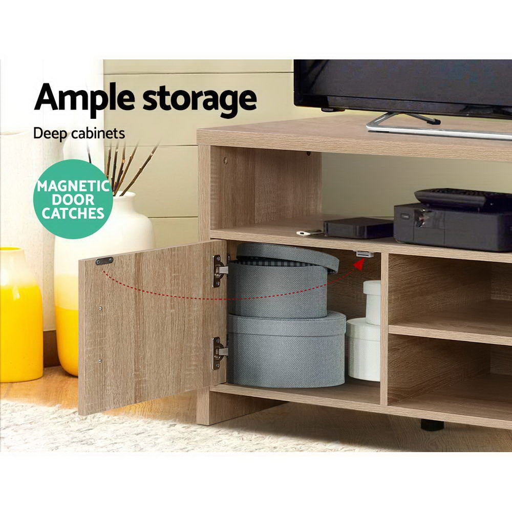 Artiss TV Cabinet Entertainment Unit 140cm Oak Ken - Dhanus Decor