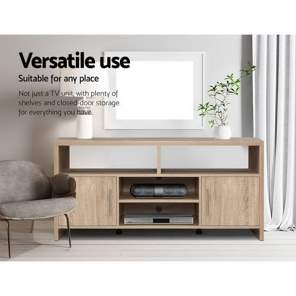 Artiss TV Cabinet Entertainment Unit 140cm Oak Ken - Dhanus Decor