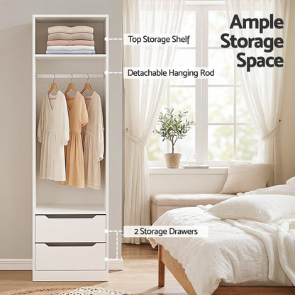 Artiss Wardrobe Clothes Closet Storage Organizer White