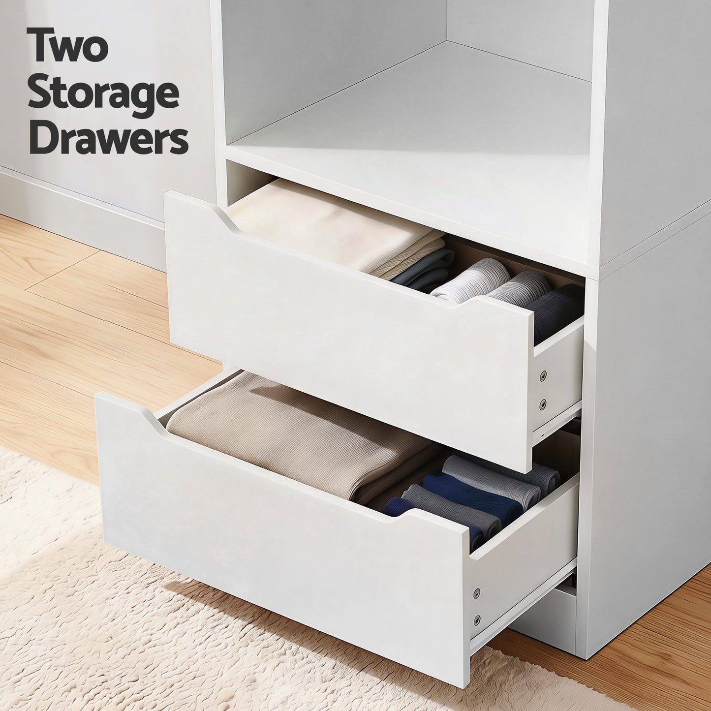 Artiss Wardrobe Clothes Closet Storage Organizer White