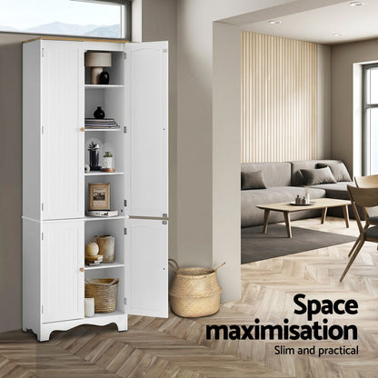 Artiss 2x Buffet Sideboard Pantry Cabinet Cupboard 6-Tiers Storage Shelves BERNE