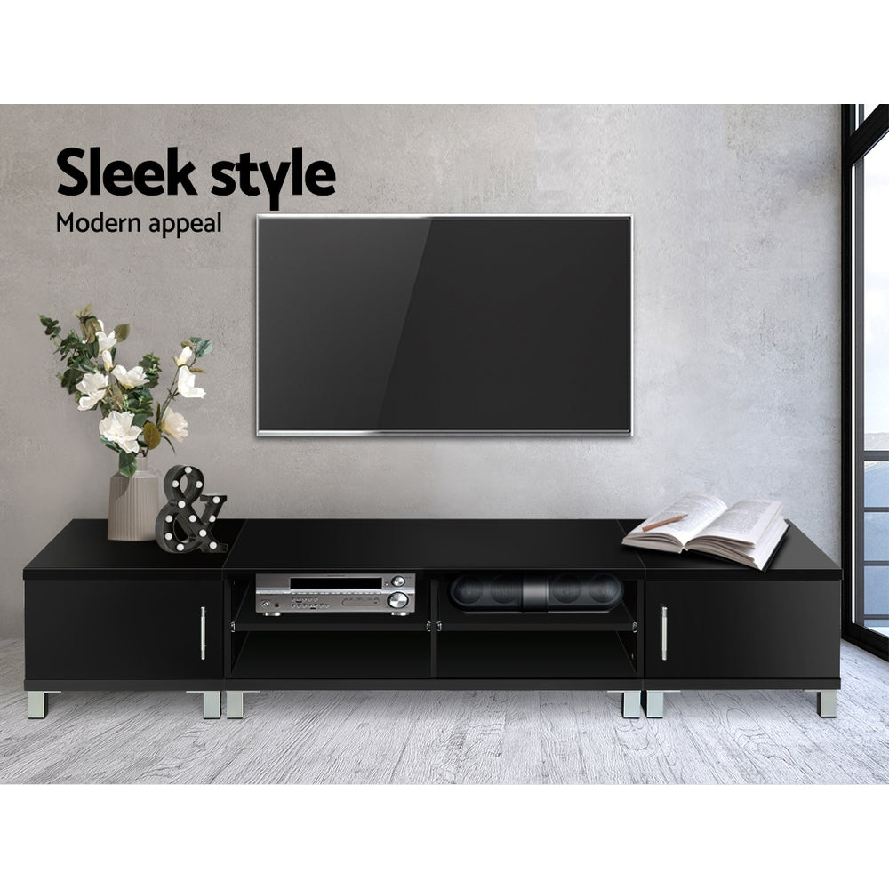 Artiss TV Cabinet Entertainment Unit 190cm Black Danson - Dhanus Decor