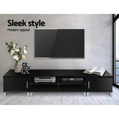 Artiss TV Cabinet Entertainment Unit 190cm Black Danson - Dhanus Decor