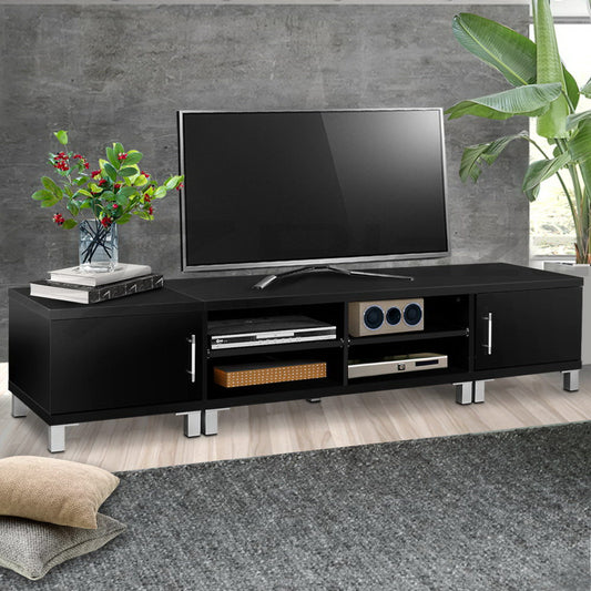 Artiss TV Cabinet Entertainment Unit 190cm Black Danson - Dhanus Decor