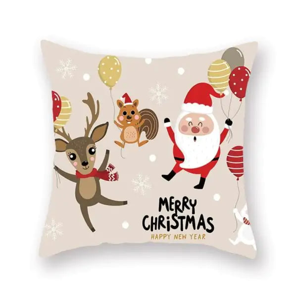 Super Soft Plush Christmas Digital Print Sofa Pillowcase