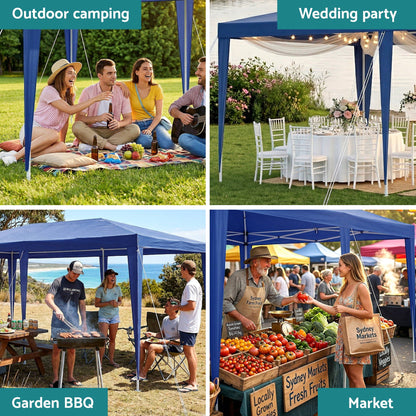 Instahut Gazebo 3x6m Wedding Party Marquee Tent Outdoor Event Camping Canopy Shade Blue