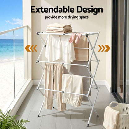 Artiss Clothes Rack Foldable Airer Drying Rack Portable No Assembly Required