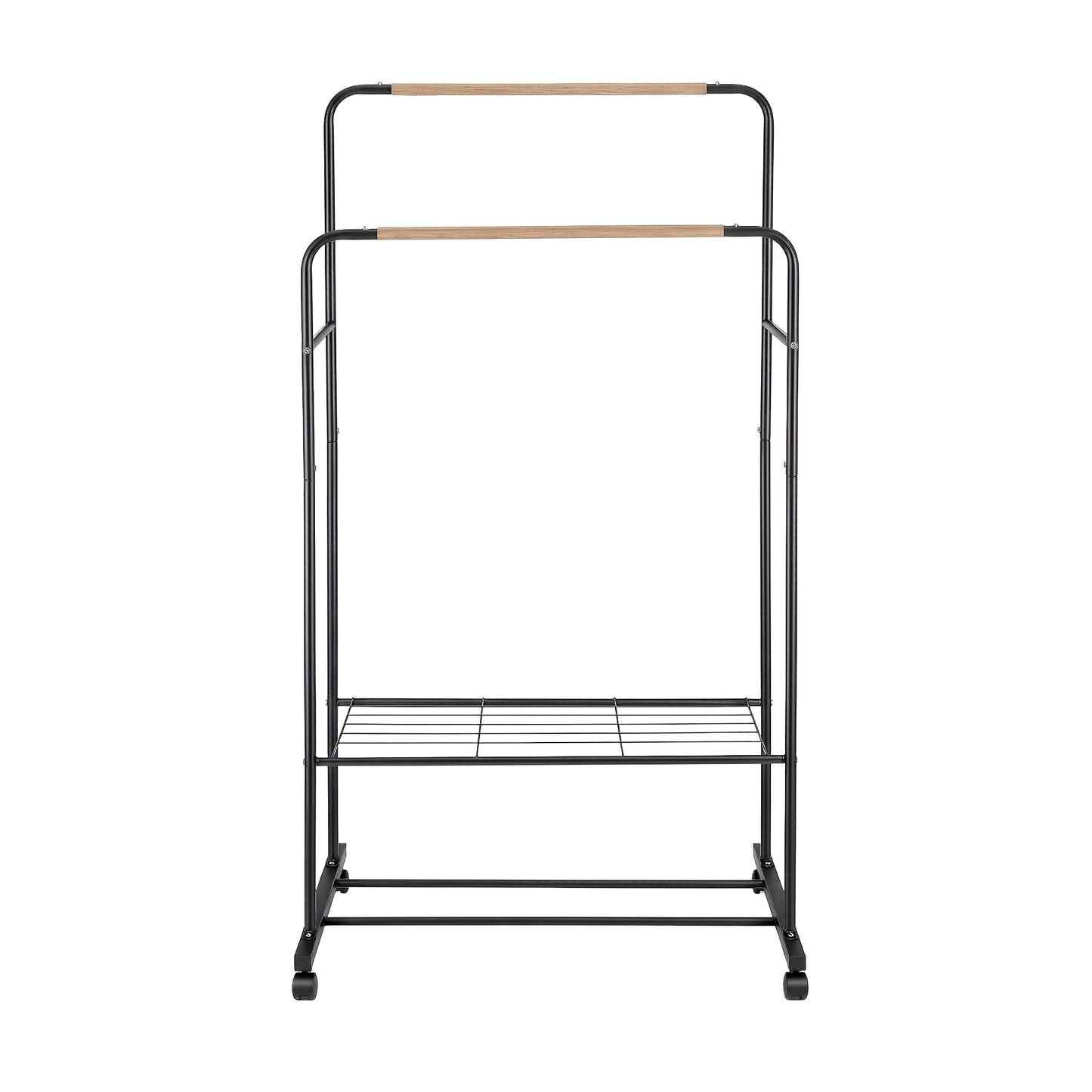 Artiss Clothes Rack Double Rod Airer Rail Coat Stand Hanger Storage Shelf