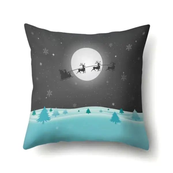 Super Soft Plush Christmas Digital Print Sofa Pillowcase