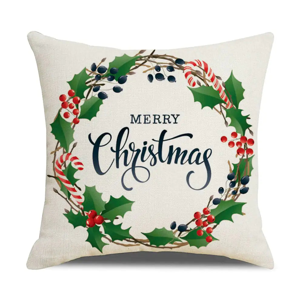 Super Soft Plush Christmas Digital Print Sofa Pillowcase