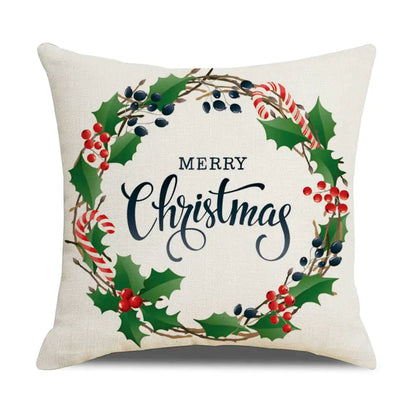 Super Soft Plush Christmas Digital Print Sofa Pillowcase
