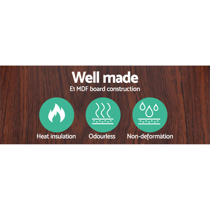 Artiss Floor Lamp 3 Tier Shelf Storage LED Light Stand Home Room Vintage Brown