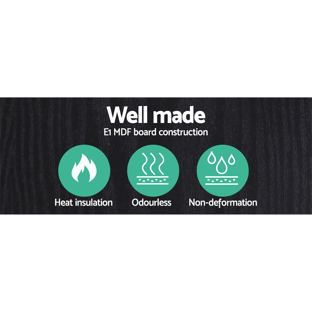 Artiss Floor Lamp 3 Tier Shelf Storage LED Light Stand Home Room Pattern Black