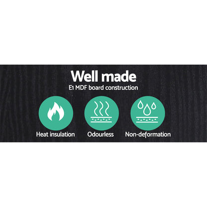 Artiss Floor Lamp 3 Tier Shelf Storage LED Light Stand Home Room Pattern Black