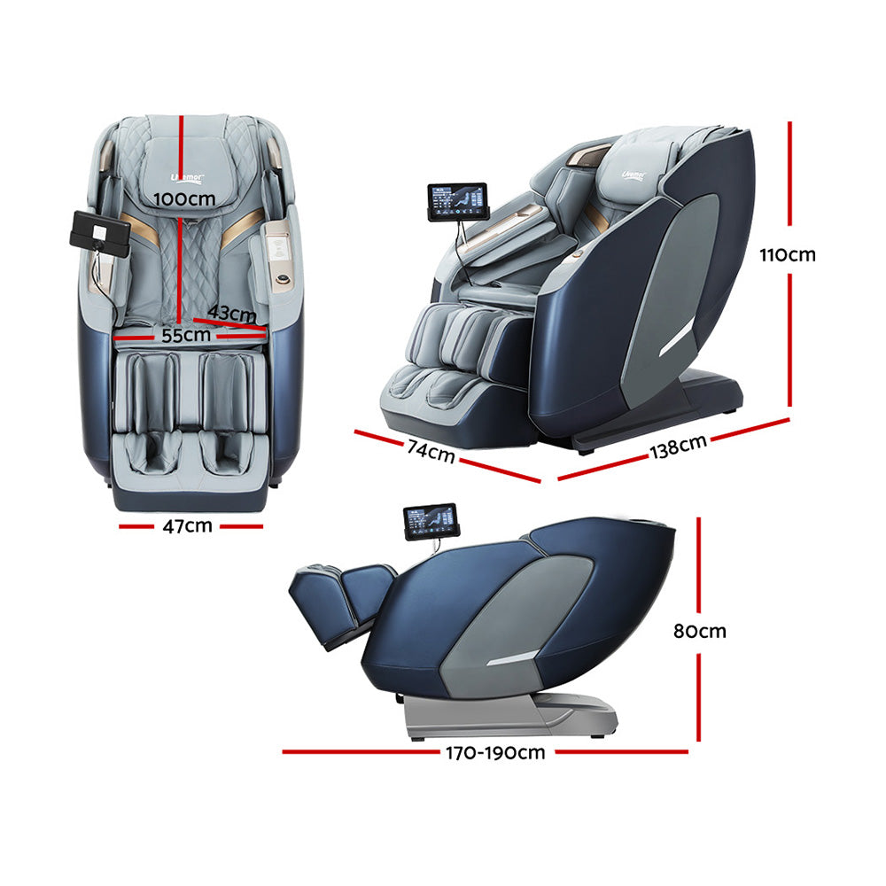 Livemor 4D Massage Chair Electric Recliner Double Core Mechanism Massager Melisa