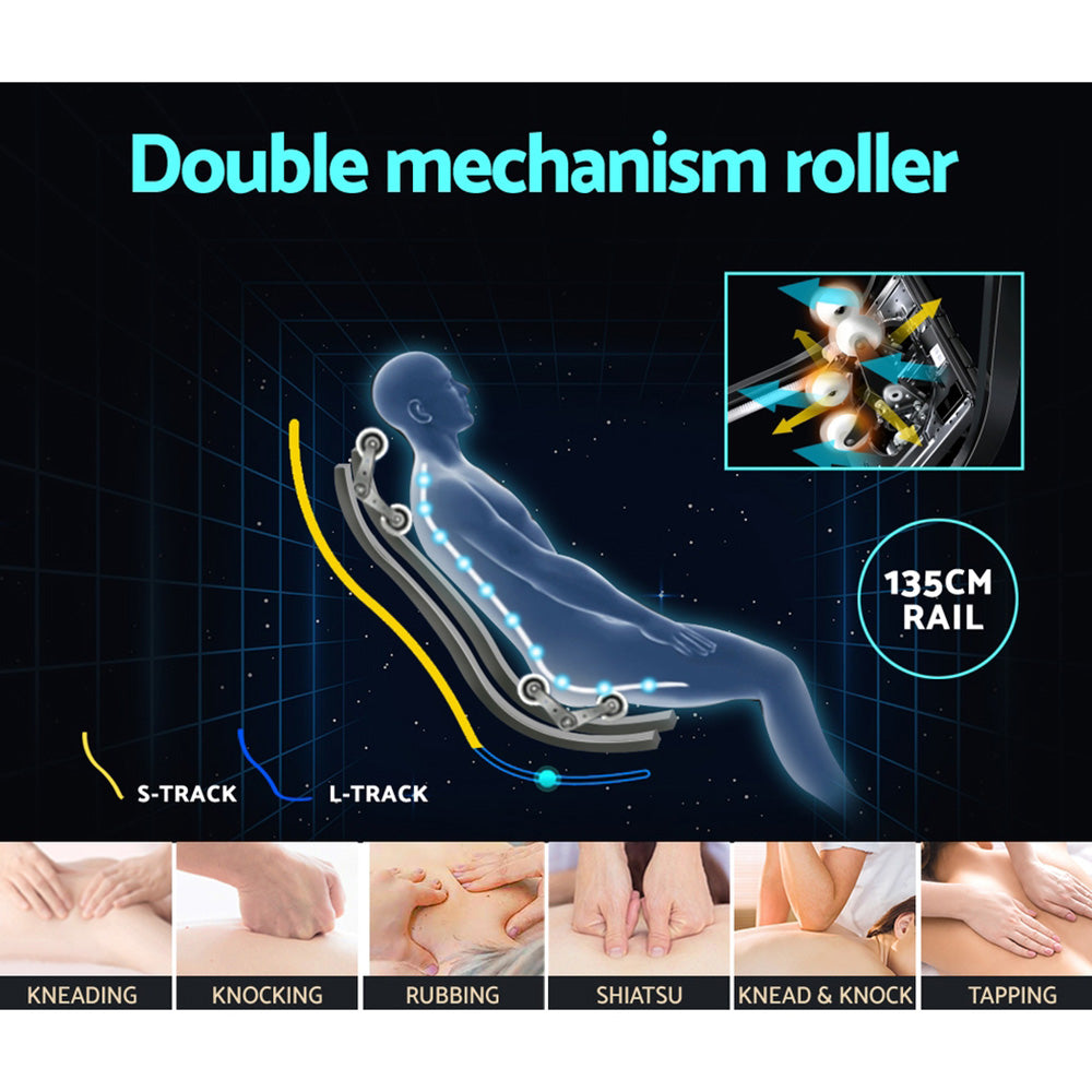 Livemor 4D Massage Chair Electric Recliner Double Core Mechanism Massager Melisa