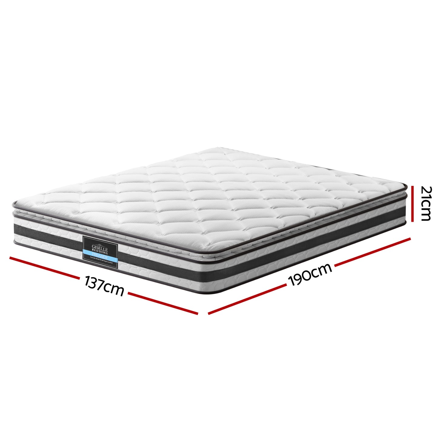 Giselle Bedding 21cm Mattress Pillow Top Double