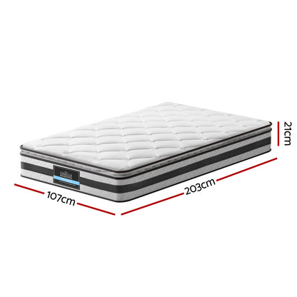 Giselle Bedding 21cm Mattress Pillow Top King Single