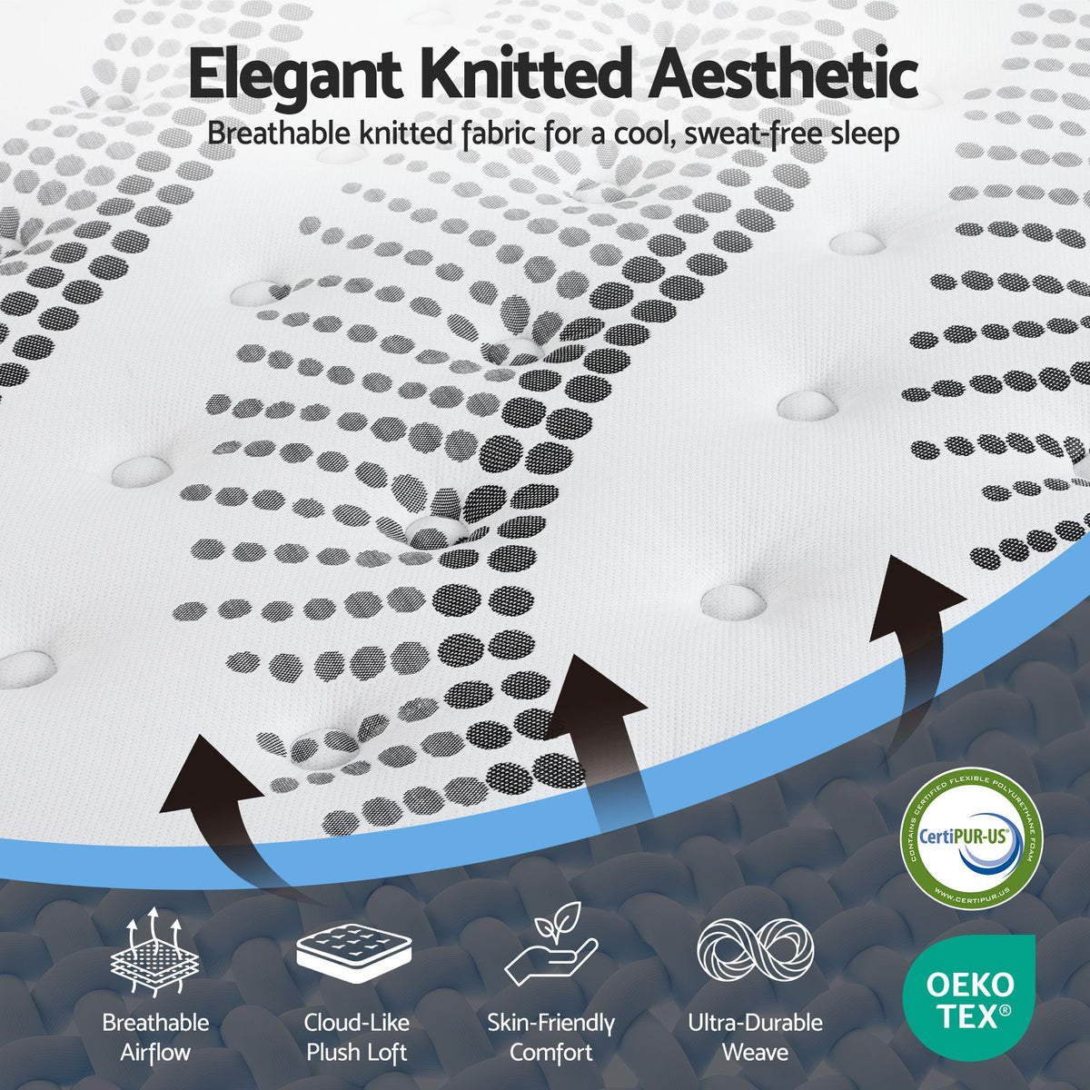 Giselle Bedding 32cm Mattress Euro Top King