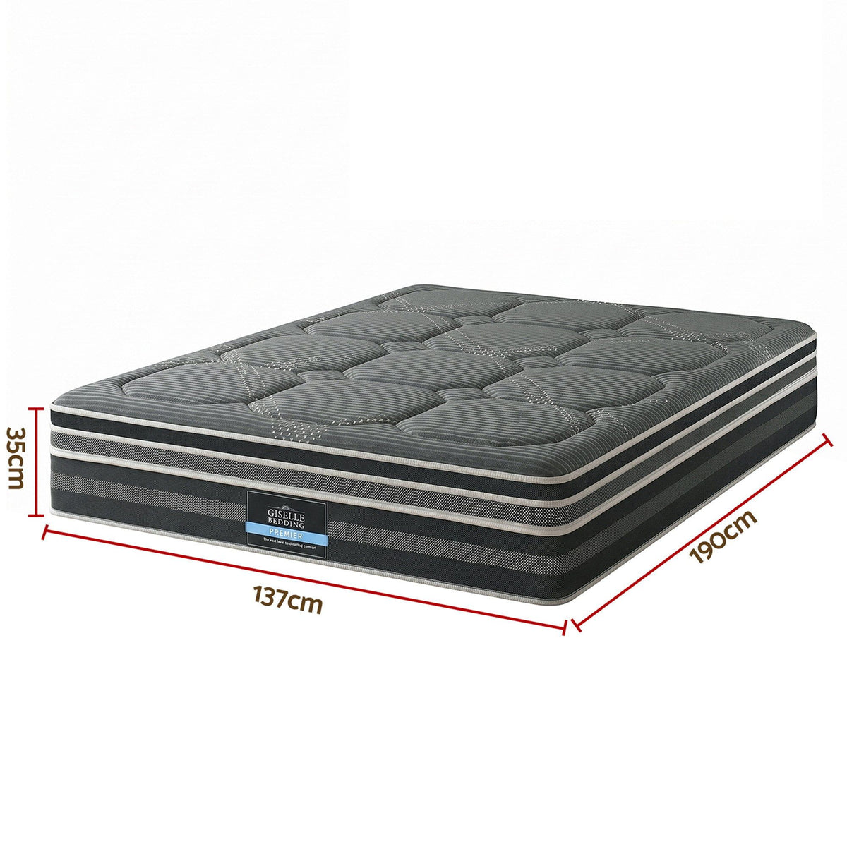 Giselle Bedding 35cm Mattress Bamboo Cover Double