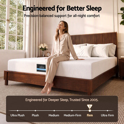 Giselle 25cm King Hybrid Mattress Soft Knitted Fabric Edge Support Gel Foam